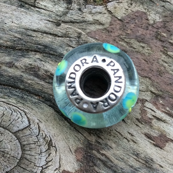 Pandora Glass Murano Charm with Flowers - Picture 2 of 12